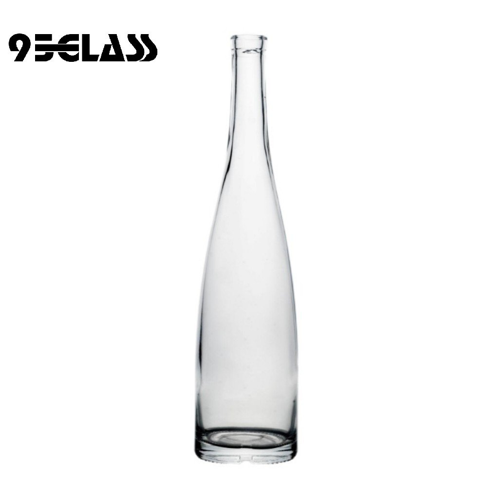 Tall slim crystal-clear glass bottle – ideal wholesale liquor bottles for vodka, gin, and spirits.