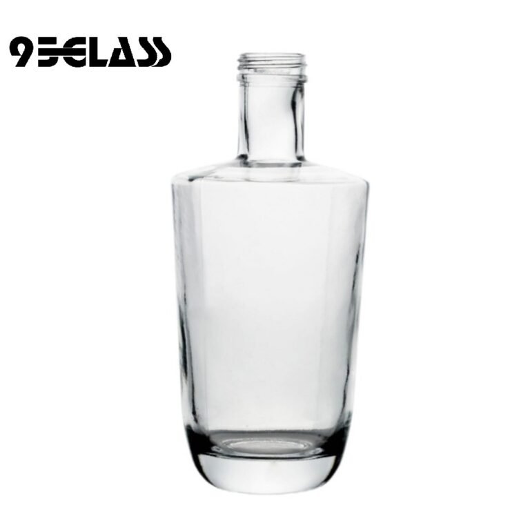 Premium 750ml super flint glass container with lids, ideal for spirits and liquor packaging