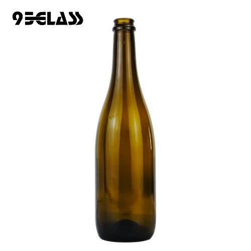 750ml amber glass personalized wine bottles with elegant long neck design