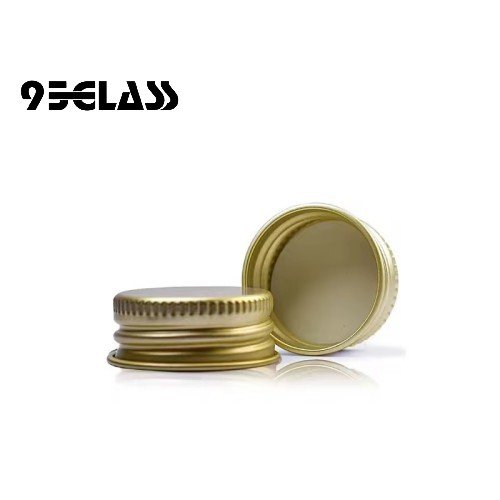 Gold aluminum ROPP caps for liquor bottles