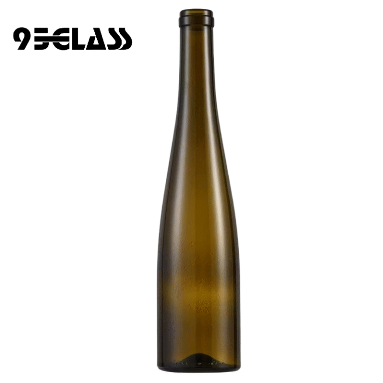 500ml brown glass wine bottle with long neck and smooth tall body